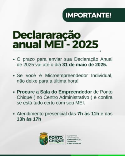 Declaração anual MEI - 2025