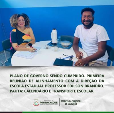 Reunião com direção da Escola Edilson Brandão