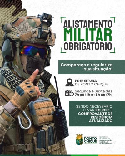🎖️ Alistamento Militar em Ponto Chique!