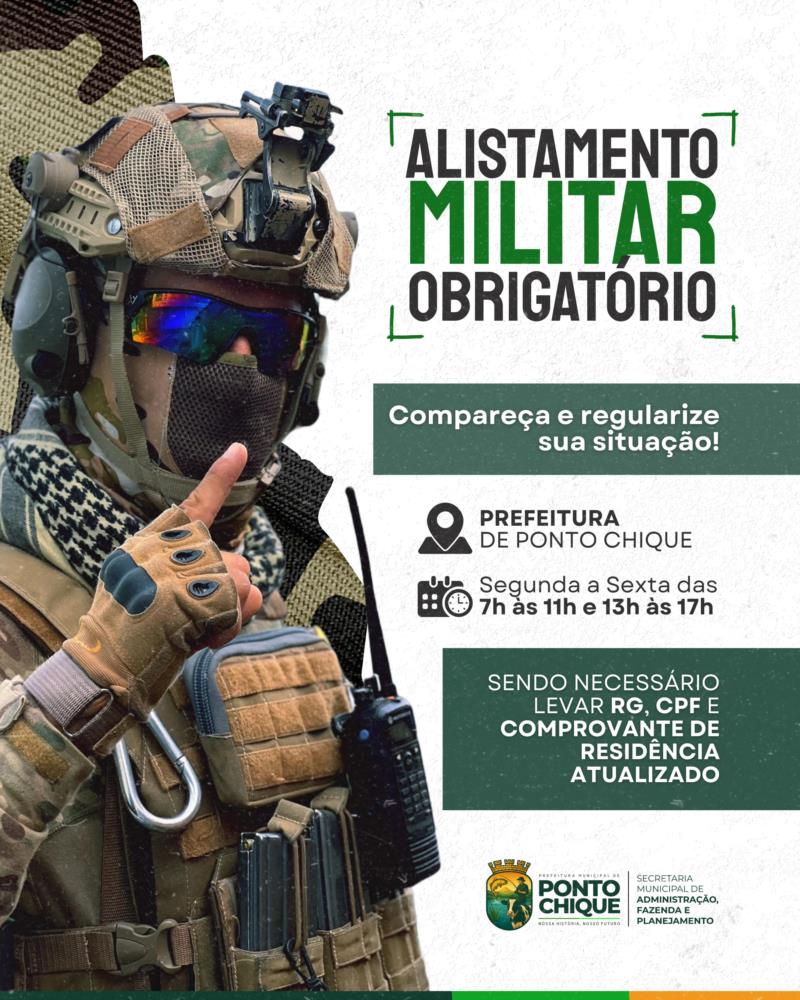🎖️ Alistamento Militar em Ponto Chique!