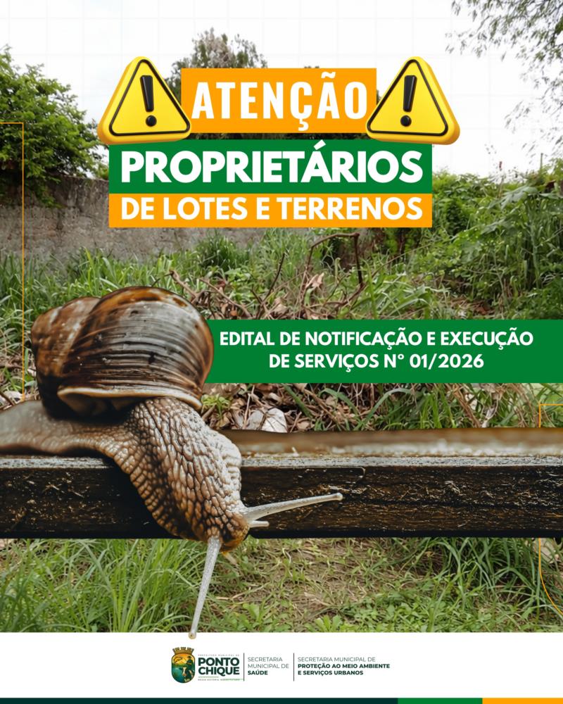 EDITAL DE NOTIFICAÇÃO E EXECUÇÃO DE SERVIÇOS Nº 01/2026